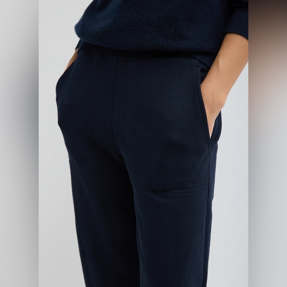 Tibi Calder Sweatpants, Navy - Picture 2 of 4